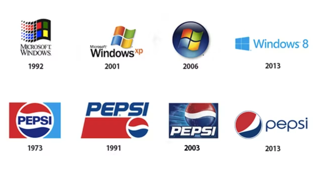 Microsoft Windows和百事可樂標(biāo)志的演變.png